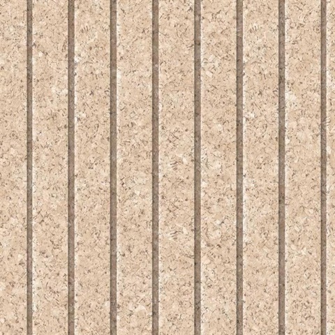 Corkboard Stripe Natural Light Wallpaper