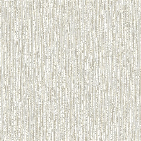 Corliss Neutral Faux Beaded Strands Wallpaper