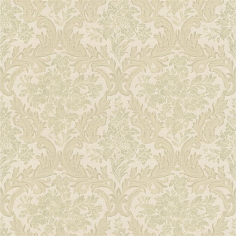 Cotswold Light Green Floral Damask