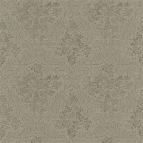 Cotswold Silver Floral Damask