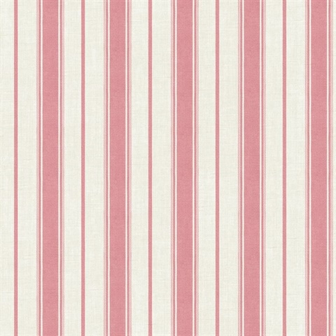 Cranberry Eliott Linen Stripe Wallpaper