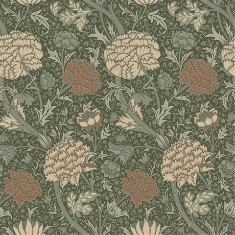 Cray William Morris Classic Floral Bouquet Wallpaper
