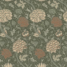 Cray William Morris Classic Floral Bouquet Wallpaper