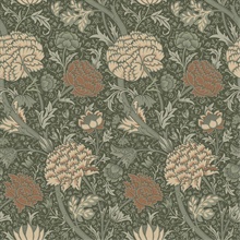 Cray William Morris Classic Floral Bouquet Wallpaper