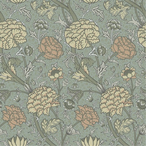 Cray William Morris Classic Floral Bouquet Wallpaper