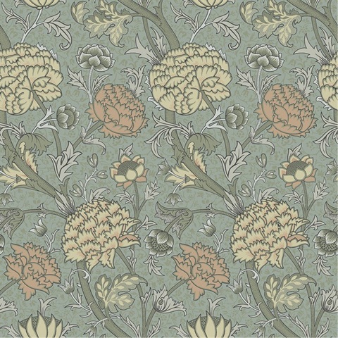 Cray William Morris Classic Floral Bouquet Wallpaper