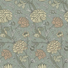 Cray William Morris Classic Floral Bouquet Wallpaper