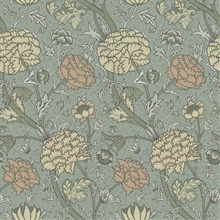 Cray William Morris Classic Floral Bouquet Wallpaper