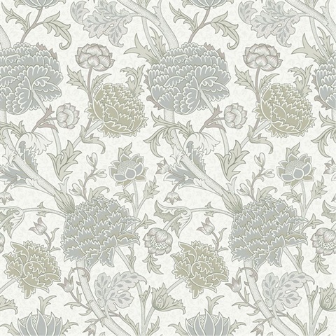 Cray William Morris Classic Floral Bouquet Wallpaper