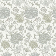 Cray William Morris Classic Floral Bouquet Wallpaper