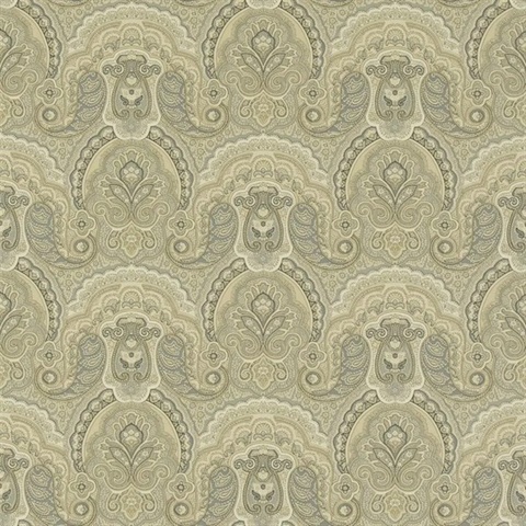 Crayford Paisley Stone Ralph Lauren Wallpaper