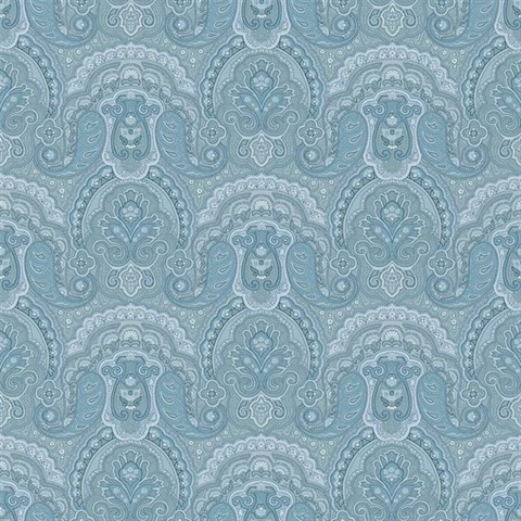 Crayford Paisley Turquoise Ralph Lauren Wallpaper