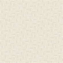 Cream Abstract Geometric Almond Shape Wallpaper