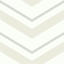 Cream, Beige & Silver Commercial Chevron Wallpaper