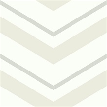 Cream, Beige & Silver Commercial Chevron Wallpaper