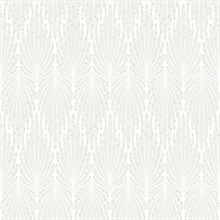 Cream Cafe Society Abstract Leaf Damask Wallpaper