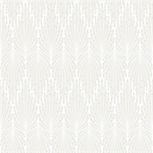 Cream Cafe Society Abstract Leaf Damask Wallpaper