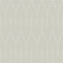 Cream Cafe Society Abstract Leaf Damask Wallpaper