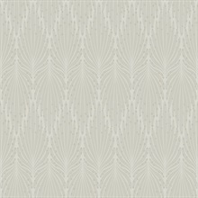 Cream Cafe Society Abstract Leaf Damask Wallpaper