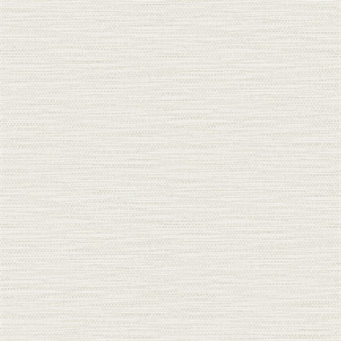 Cream Faux Linen Weave Wallpaper