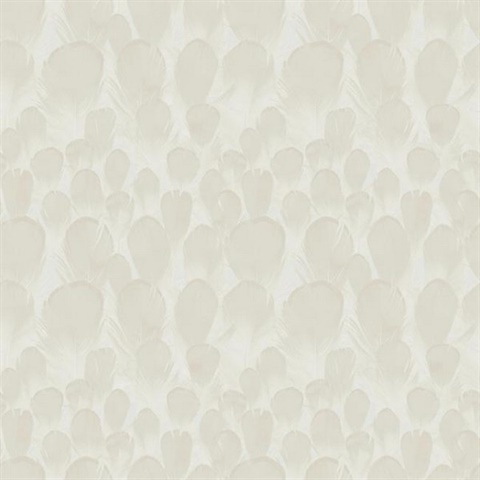 Cream Feathers Wallpaper