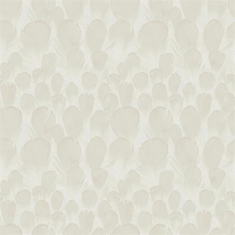 Cream Feathers Wallpaper