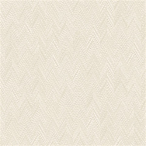 Cream Fiber Small Chevron Weave Wallpaper