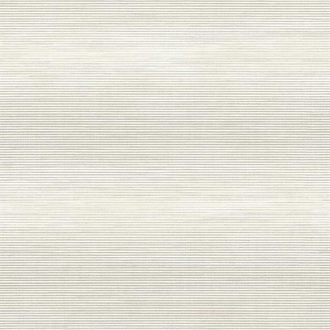 Cream Fine Line Grass Textile String Wallpaper