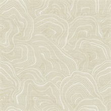 Geodes Cream Metallic Faux Stone Wallpaper