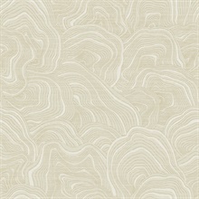 Cream Geodes Modern Faux Crystal Wallpaper