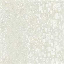 Cream Gilded Confetti Geometric Rectangle  Wallpaper