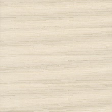 Cream & Gold Ribbon Bamboo Horizontal Stripe Textured Wallpaper