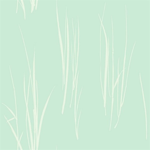 Cream & Green Commercial Grasses Wallpaper