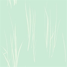 Cream & Green Commercial Grasses Wallpaper
