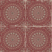 Cream, Grey & Burgundy Commercial Mandala Wallpaper