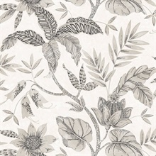 Cream & Grey Commercial Rainforest Wallpaper