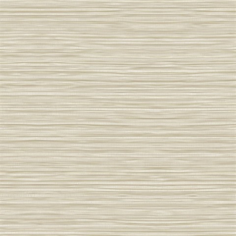 Cream & Grey Faux Bamboo Reed Look Grasscloth Wallpaper