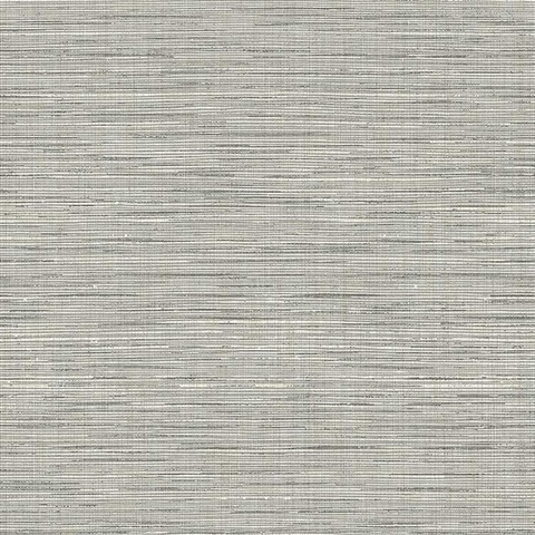 Cream & Grey Natural Blend Texture Textile String Wallpaper