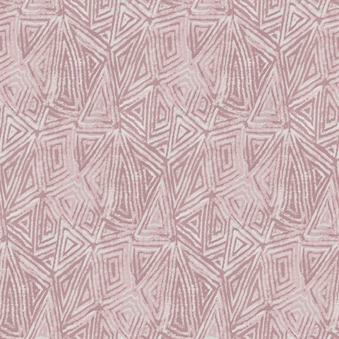 Cream & Lilac Commercial Scattered Geometric Wallpaper