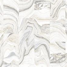 Cream Metallic Faux Marble