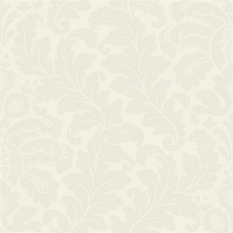 Cream Modern Romance Large Damask Wallpaper