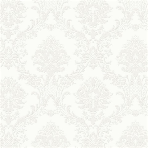 Cream Ornate Classic Damask Wallpaper