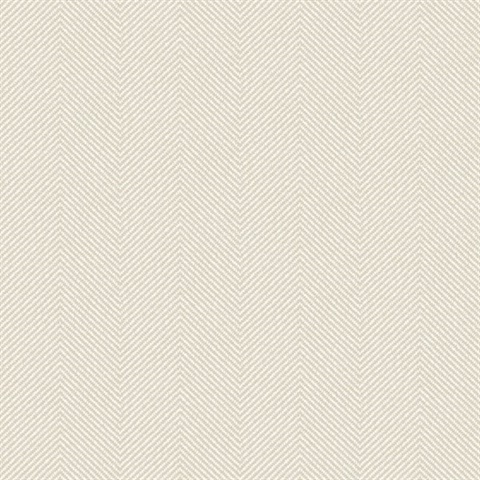 Cream Rattan Chevron Textured Wallpaper