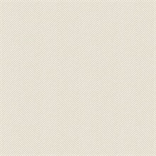 Cream Rattan Chevron Textured Wallpaper