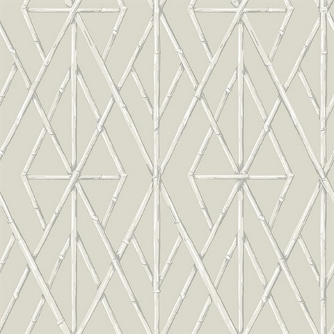 Cream Riviera Bamboo Trellis Geometric Wallpaper
