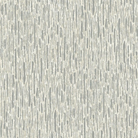 Cream & Silver Metallic Abstract Distress Lines Wallpaper