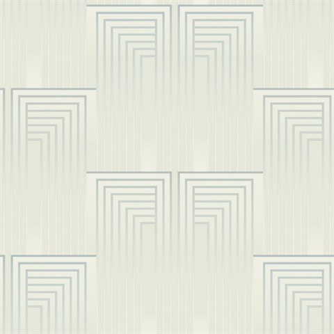 Cream & Silver Vanishing Gradient Foil Wallpaper