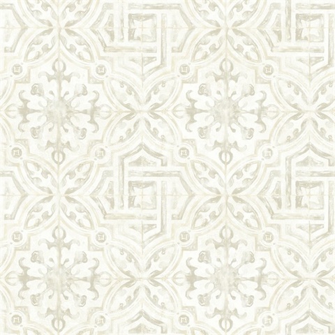 Cream Sonoma Cream Spanish Tile Wallpaper