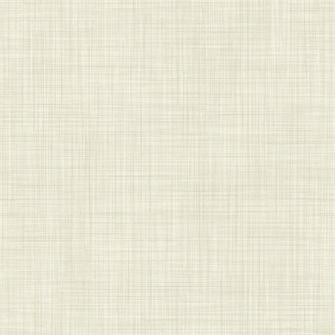 Cream Traverse Crosshatch Linen Wallpaper