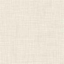 Cream Traverse Crosshatch Linen Wallpaper